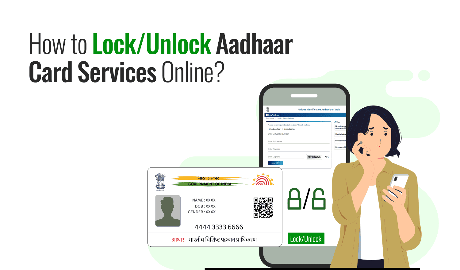 How to Unlock/Lock Aadhaar Card Services Online?